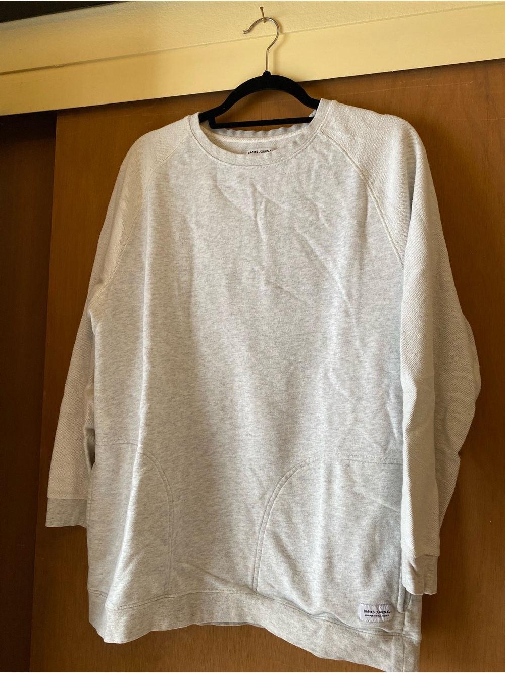 Banks Journal Light Gray Crew Oversized Sweatshirt